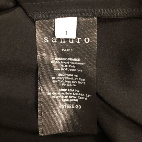 SANDRO Black Spaghetti‎ Strap Camisole Size 1 - Picture 7 of 8